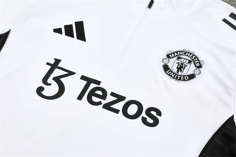 Manchester United 2025/26 Tracksuit White 1/4 Zip