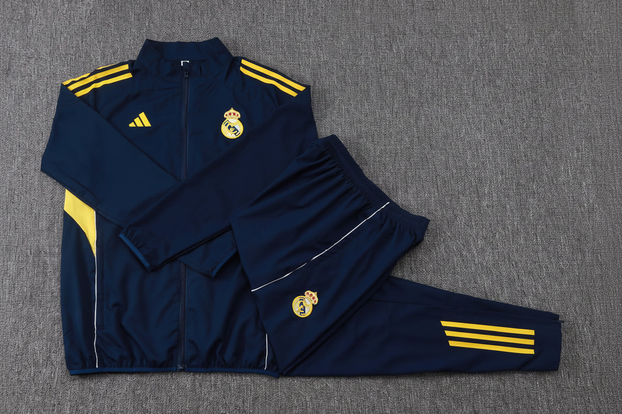 Real Madrid 2025/26 trainingspak donkerblauw