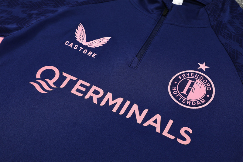 Feyenoord trainingspak 2025/26 paars met 1/4 rits