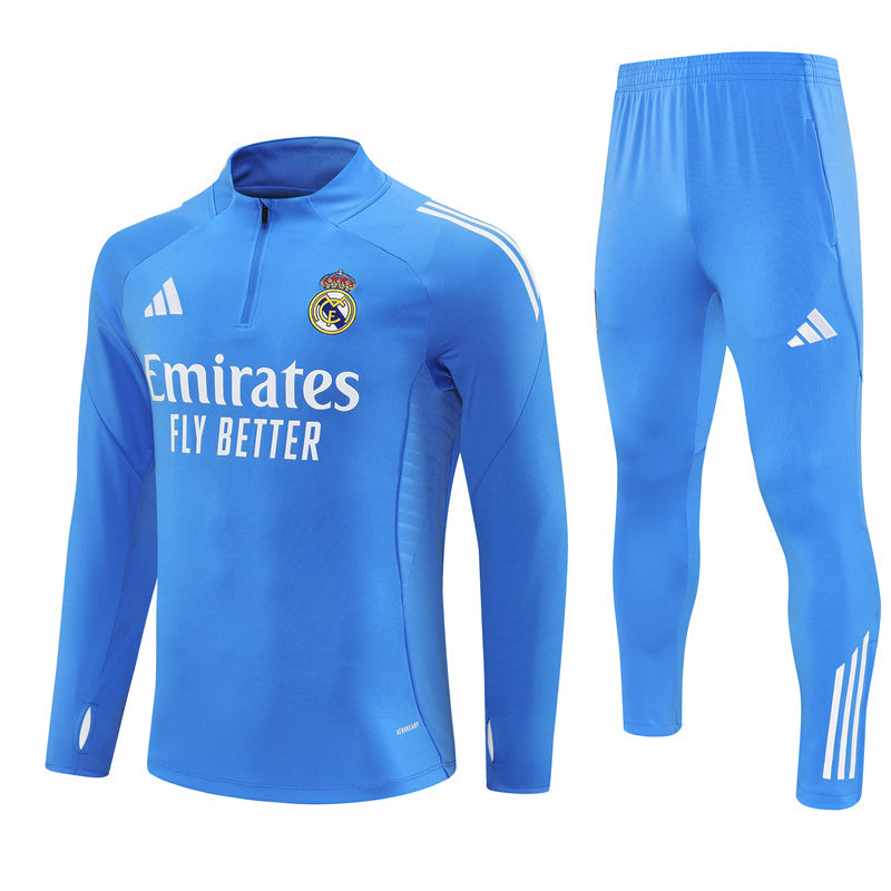Real Madrid 2025/26 Tracksuit Blue 1/4 Zip