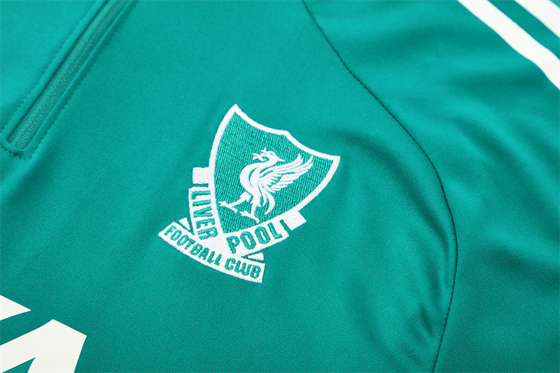 Liverpool 2025/26 Tracksuit Green 1/4 Zip