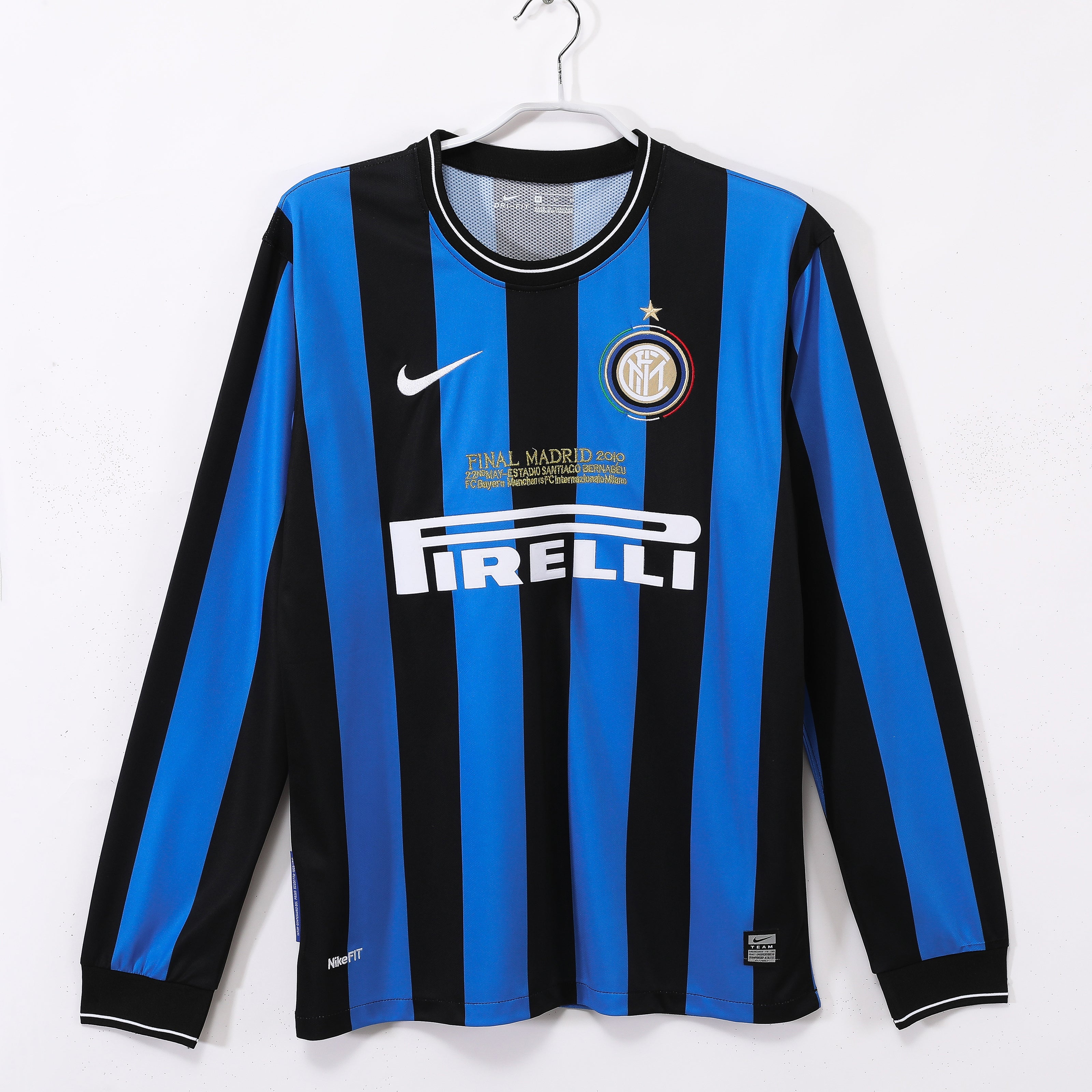 Inter Milan 2009/10 Retro Thuisshirt UCL long sleeve