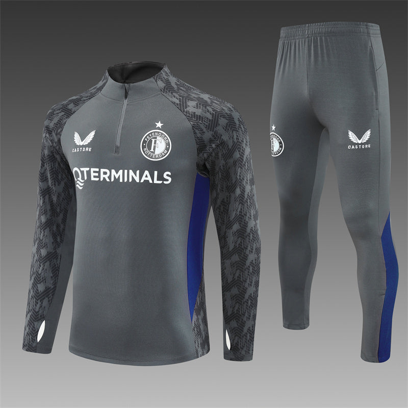 Feyenoord 2025/26 Tracksuit Grey