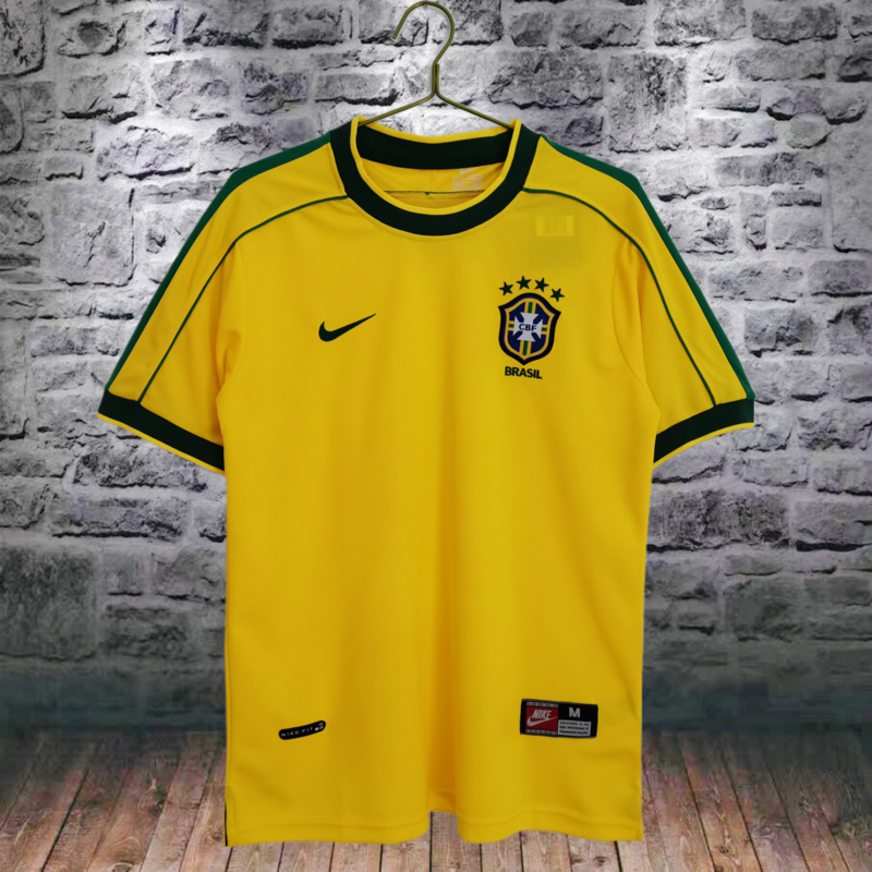 Brazilië 1998 Nationaal Team Retro Thuistenue