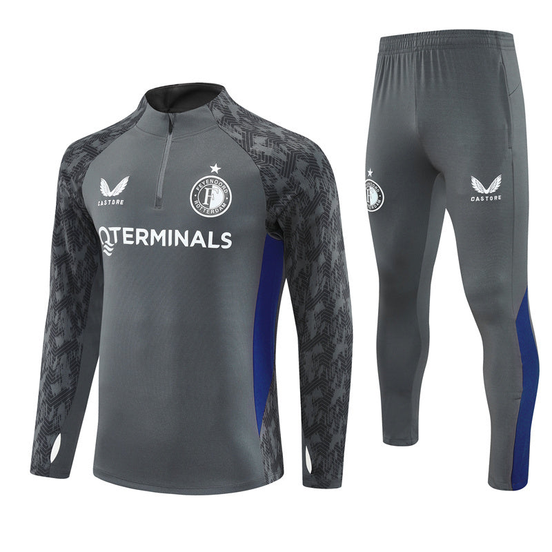 Feyenoord 2025/26 Tracksuit Grey 1/4 Zip