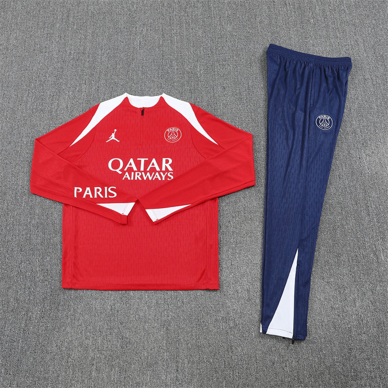 Paris Saint-Germain 2025/26 Tracksuit Red 1/4 Zip
