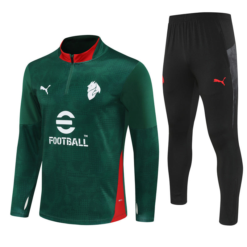 AC Milan 2025/26 Tracksuit Green 1/4 Zip