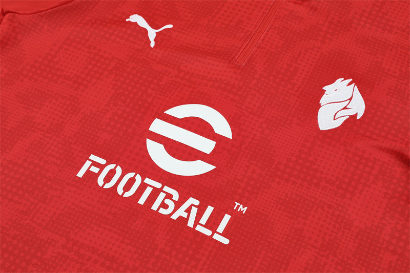 AC Milan trainingspak 2025/26 rood met 1/4 rits